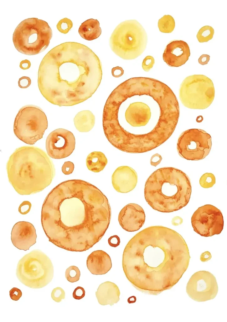 Aquarell Gelbe Kreise