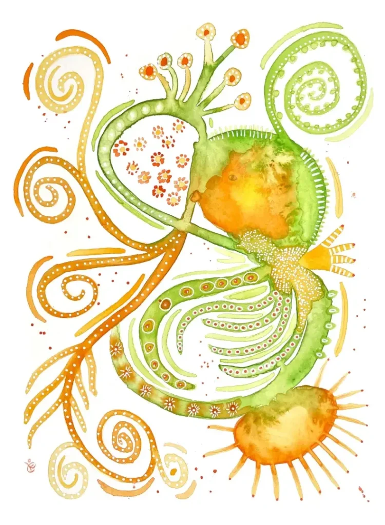 Aquarell Küsschen