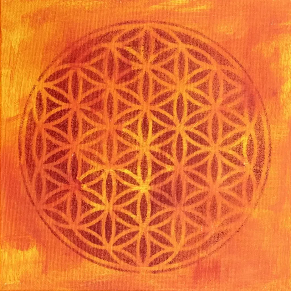 Energiebild Lebensblume orange